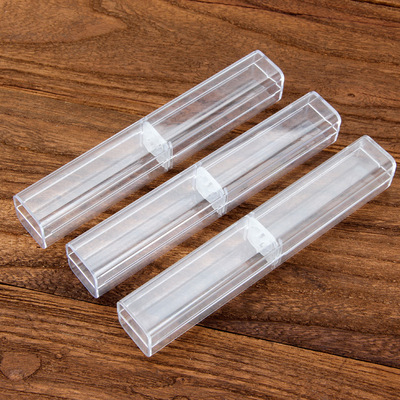 Wenzhou Plastic Stationery Plastic box crystal Pencil case Signature pen packaging Clear quartz Pencil case Of large number goods in stock