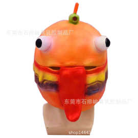 游戏堡垒之夜汉堡durr burger面具万圣节舞会派对角色演出道具