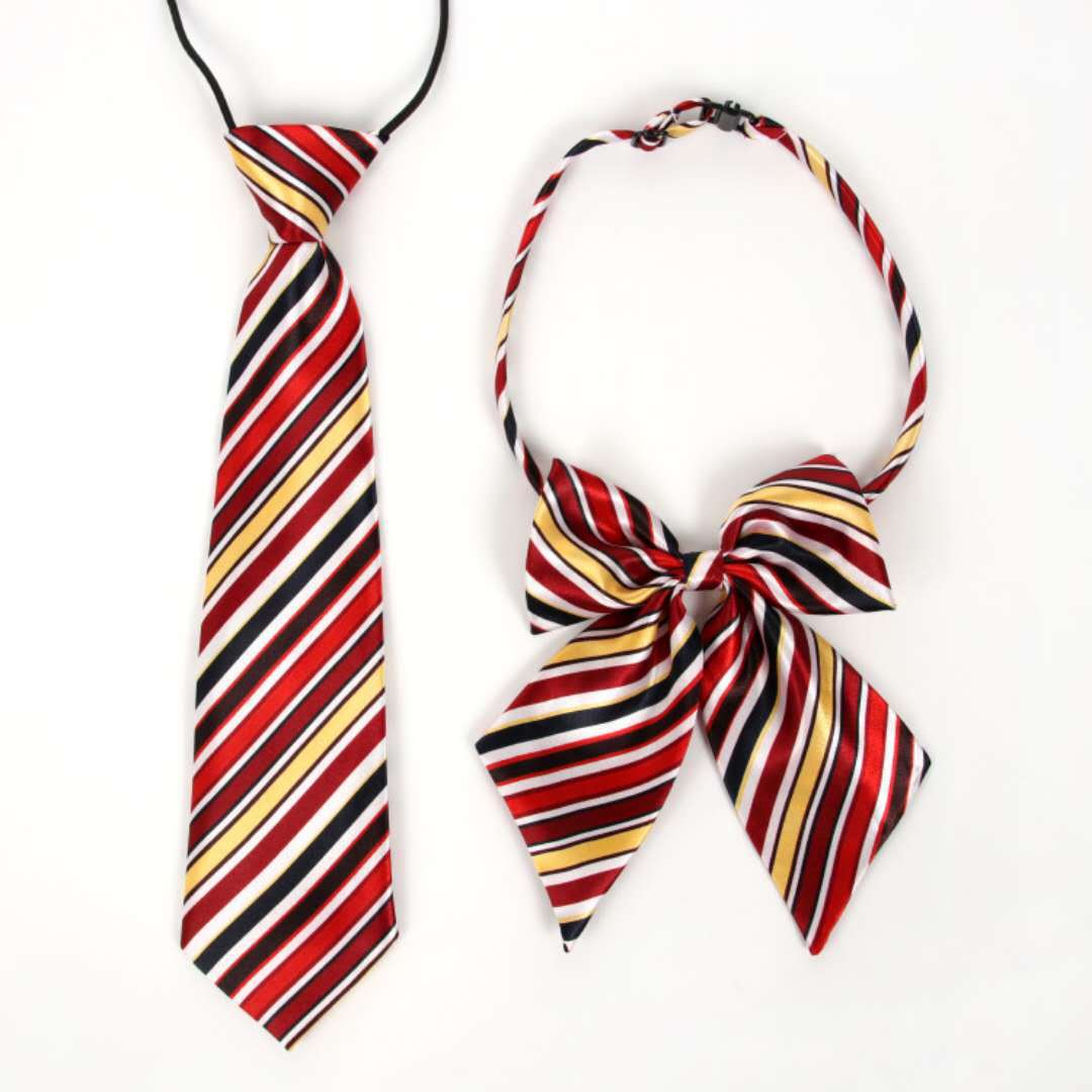 儿童领带领花中小学生校园领带领结套装来样定做条纹领带