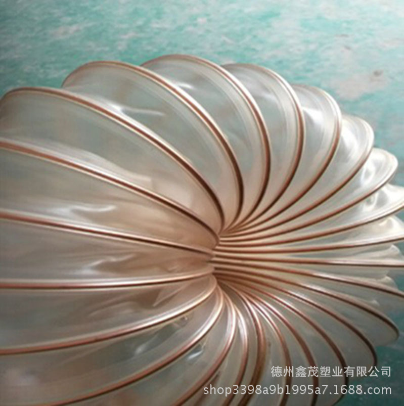 优质正品  生产厂家无塑化剂软管 pu钢丝伸缩性软管  吸木屑软管