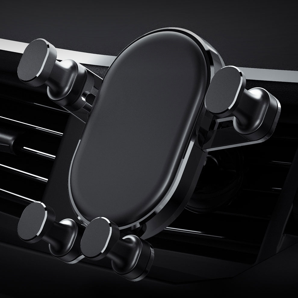 工厂直销 创意款通用汽车支架 出风口重力车载手机支架