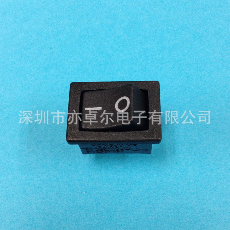 正品台湾HONGJU原装船型开关MR-1-120-C5N-BB三脚黑色翘板开关