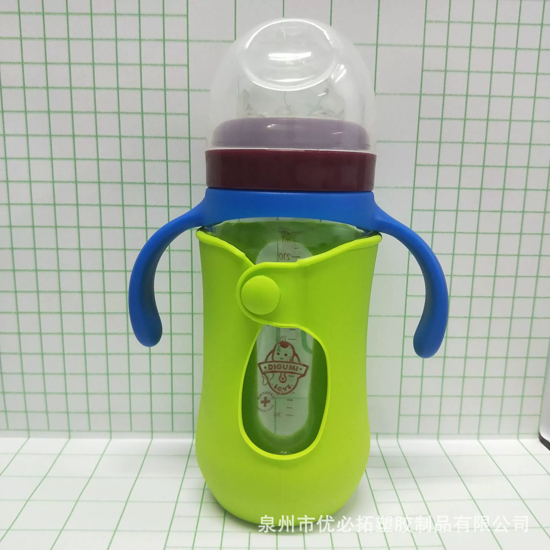 Silicone protective feeding bottle, plastic glass thermocover, protective case, fall protection