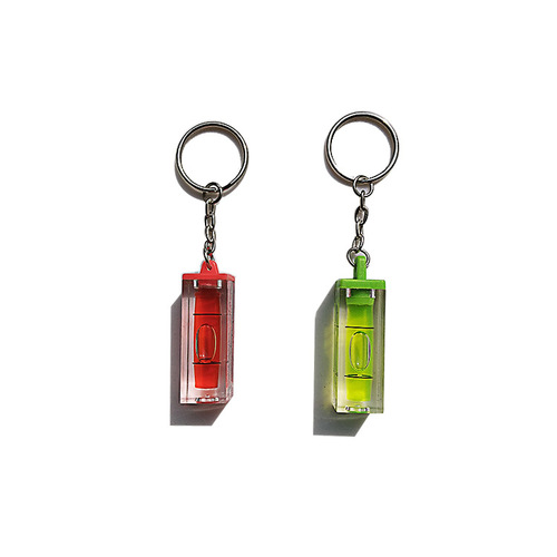 Leveling Bubble Keychain Hook Key Ring Keychain Bubble Level Chain Logo Can Be Customized