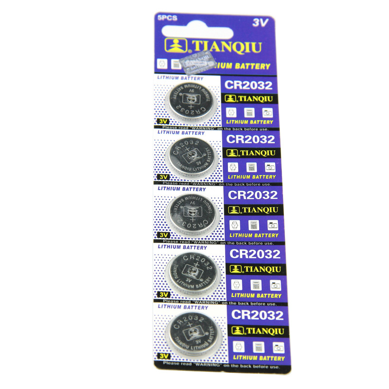 天球金装CR2032纽扣电池蜡烛灯3V锂锰电池汽车钥匙纽扣电子批发