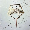 Golden acrylic decorations, mirror effect, factory direct supply