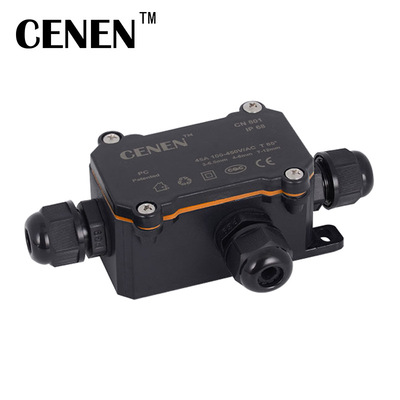 ip68防水接线盒定制 地埋灯防水盒子批发 一进二出塑料电缆接线盒|ms