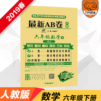 2019春官方正版AB卷小学六年级数学人教版下册同步练习修小学试卷