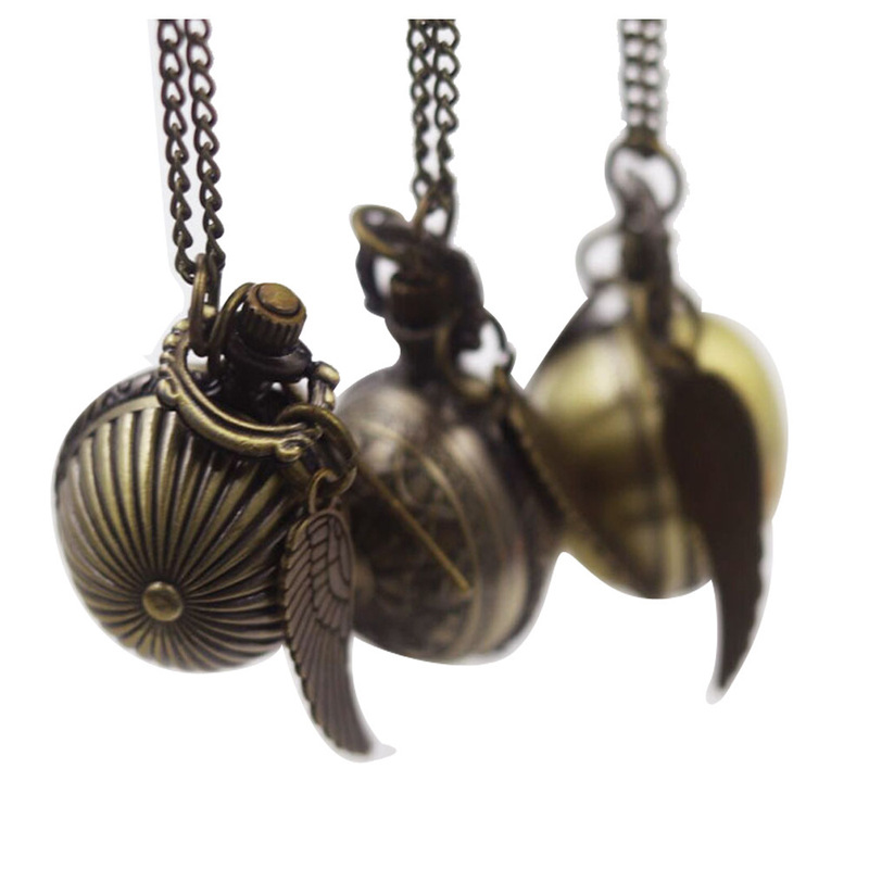 Bronze Small Wings Hanging Watch Harry Potter Golden Snitch Angel Wings Ball Angel Ball Watch