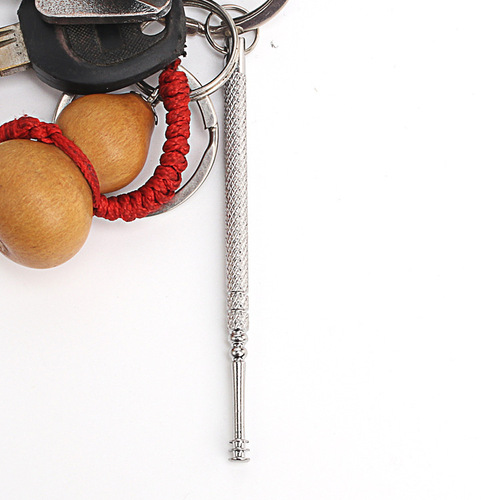 Stainless steel mini hole keychain ear scoop ear pick ear cleaner earpick