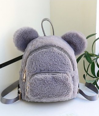 Mochila de felpa con orejas de conejo – Estilo kawaii para estudiantes y chicas jóvenes, modelo 2021