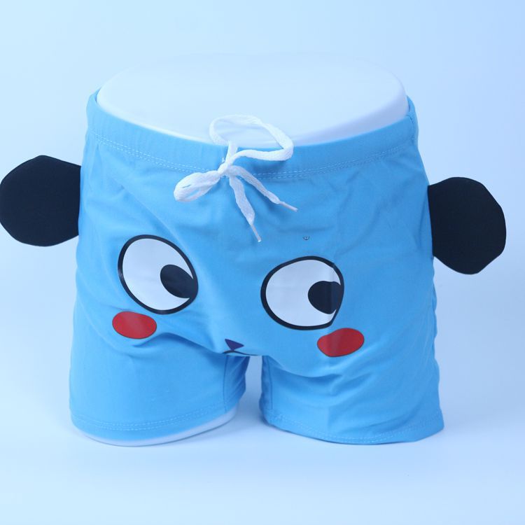 2018新款儿童宝宝泳衣男童平角游泳裤游泳装 可爱卡通泳装批发