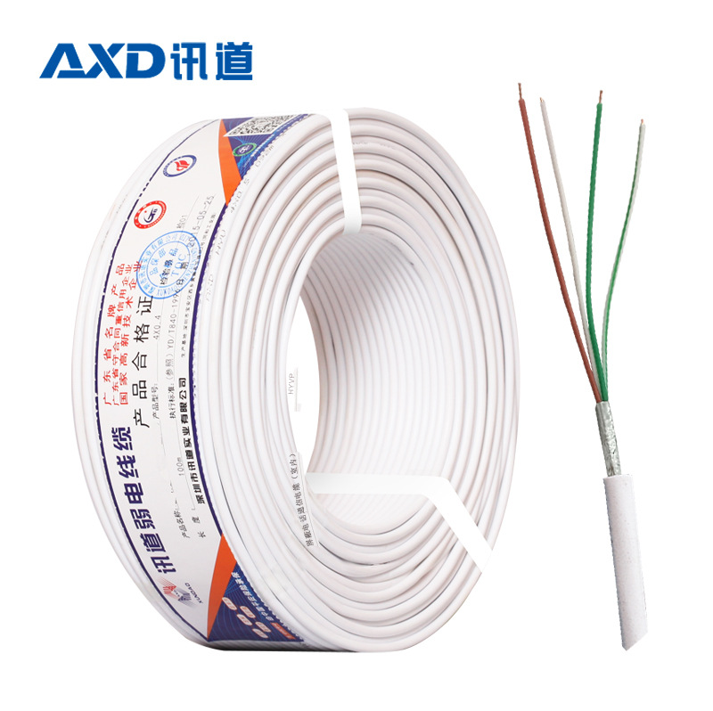 訊道二芯四芯屏蔽電話線八芯純銅室內六芯電話線6P4C6P2C電線廠家