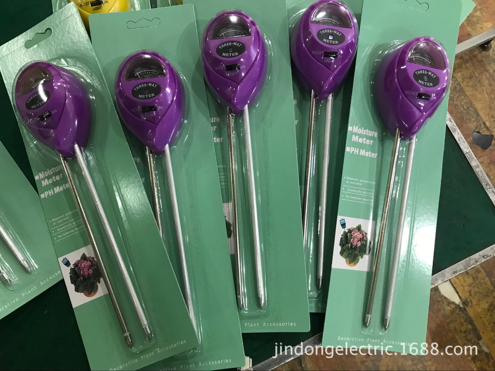 供应三合一PH土壤湿度计 花园土壤检测仪 土壤测试仪 园林PH计