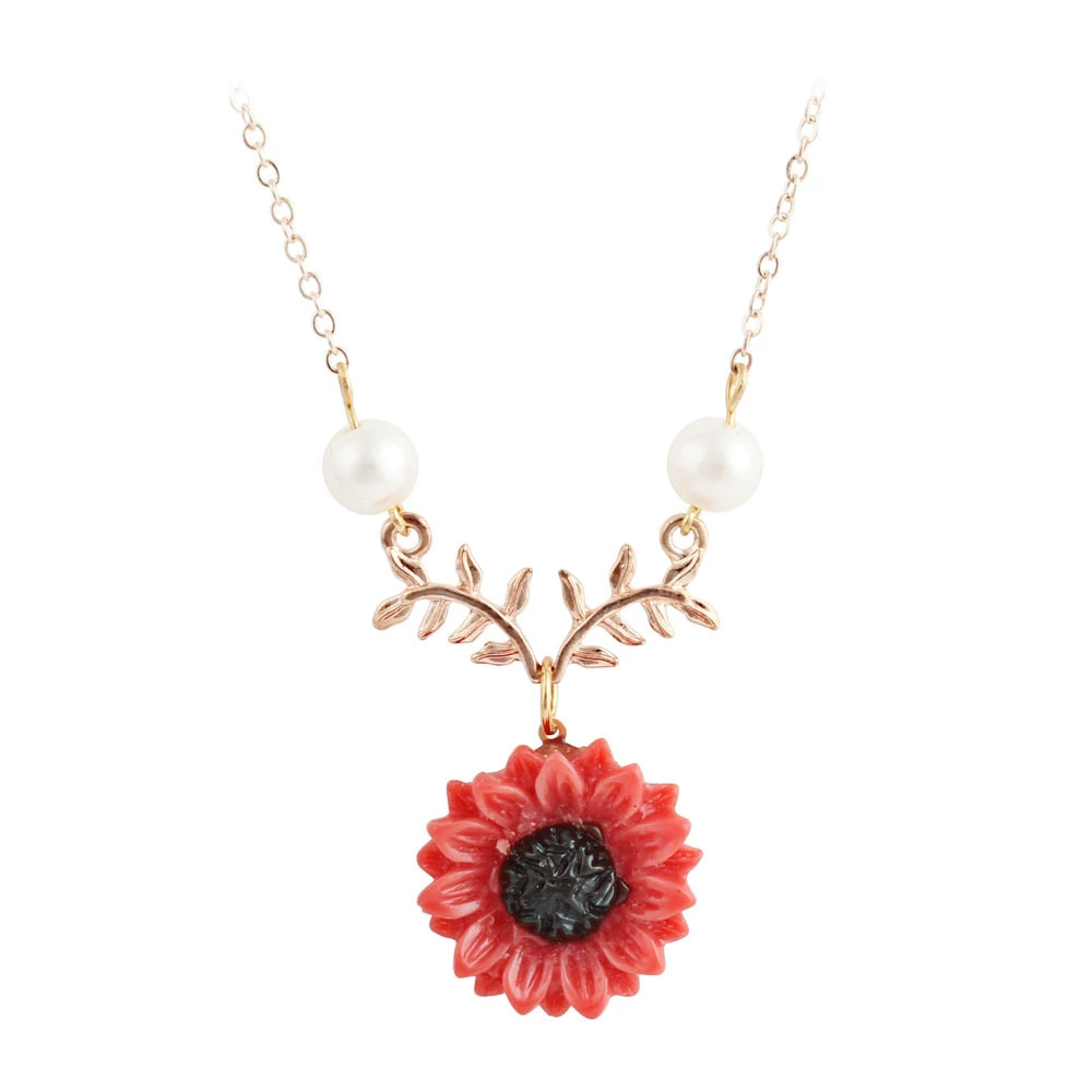 Creative accessory, fashionable necklace, pendant, sweater, for import, European style, flowered