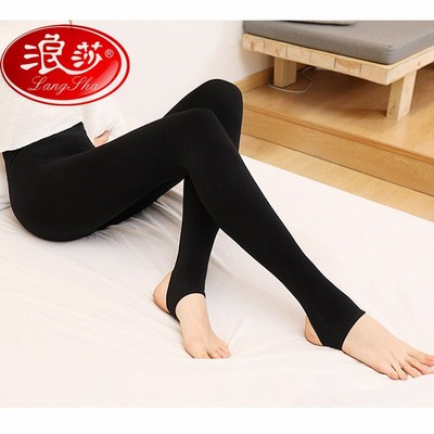 浪莎一体裤32000D特厚魔力企鹅绒加档踩脚保暖打底裤礼盒装批发|ms