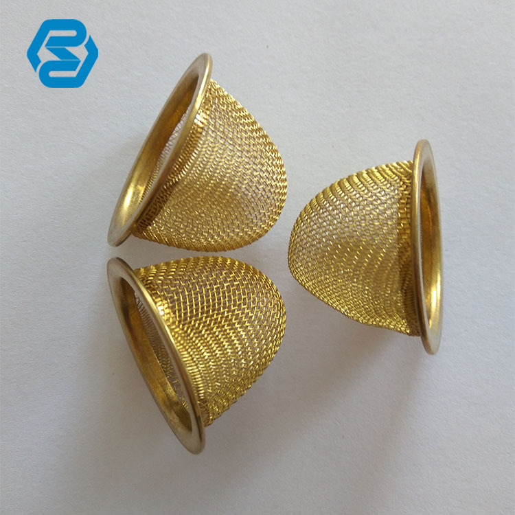 厂家定做帽式包边过滤网黄铜网帽式冲压过滤网包边过滤网帽