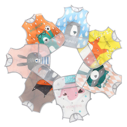 Baby eating bib waterproof EVA children's bib baby food pocket child feeding infant saliva pocket