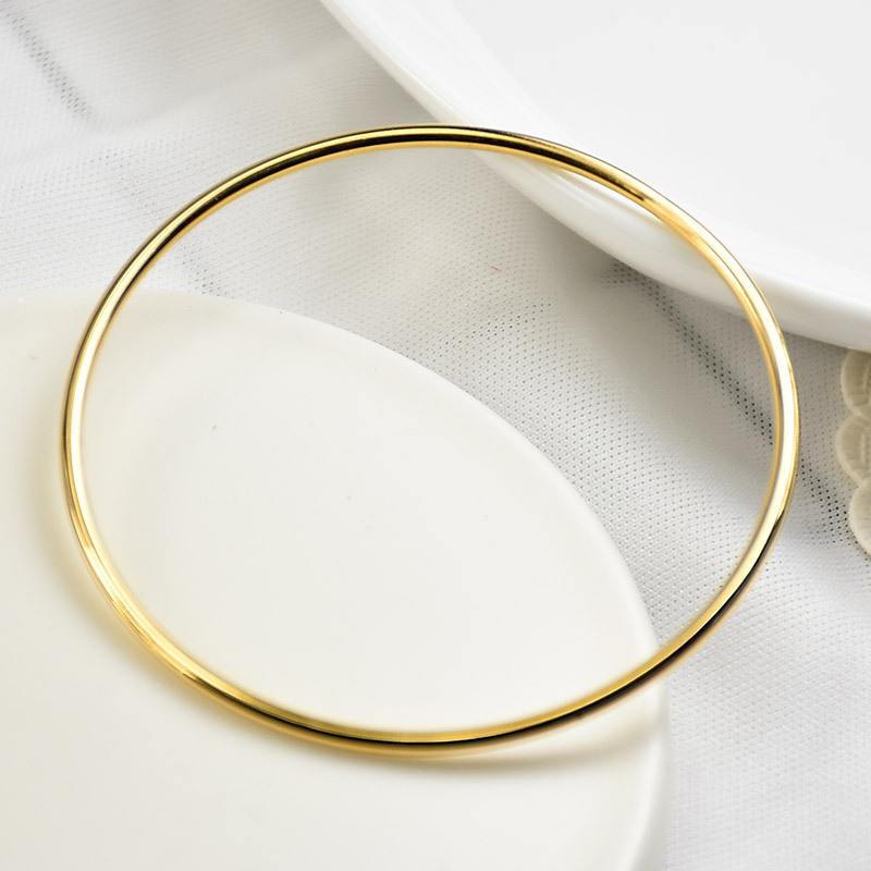 Bangle Classification 304 Stainless Steel Chain Material 1 Piece Quantity PVD Coated Solid Color Stainless Steel Simple Style 304 Stainless Steel Bangle