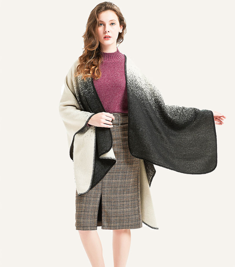 shawl black and white