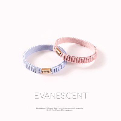 Korean Edition Sling Crease wave Gold buckle Printing Hairpin fashion lady rubber string Leather sheath The first bar Hair rope wholesale