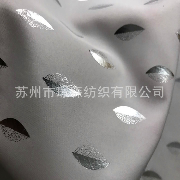 小树叶花瓣烫银底布可更换，可过欧美测试水洗不掉金银粉底厂家销