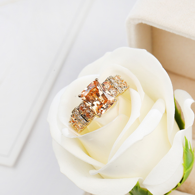 supply of popular jewelry copper inlaid zircon jewelry popular punk style men and women's colorful gold plated rings_ipsvogv.com