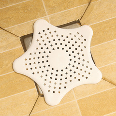 Kitchen sink bathroom drain cover bathroom sink drain guard, neutral color starfish-shaped silicone filter