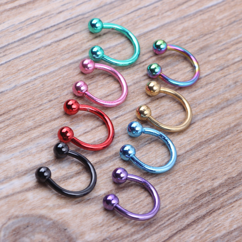 Pointed titanium steel lip stud product view