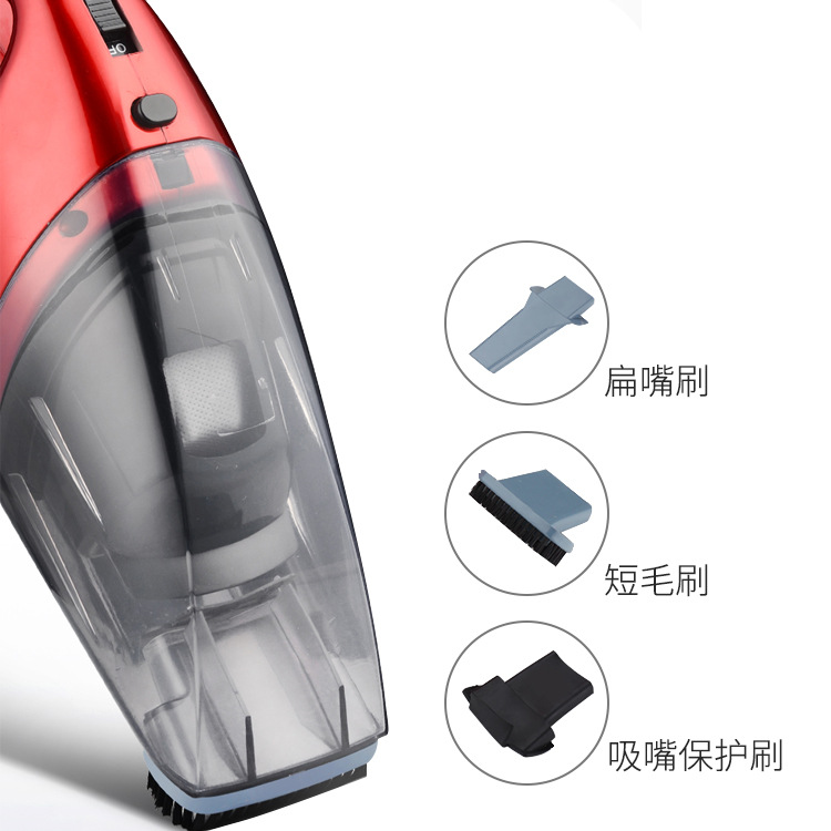 跨境新款便携式汽车干湿两用手提式车载吸尘器点烟器车用吸尘器