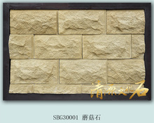 藝術石系列人造文化石蘑菇石別墅外牆磚裝修客廳電視背景牆