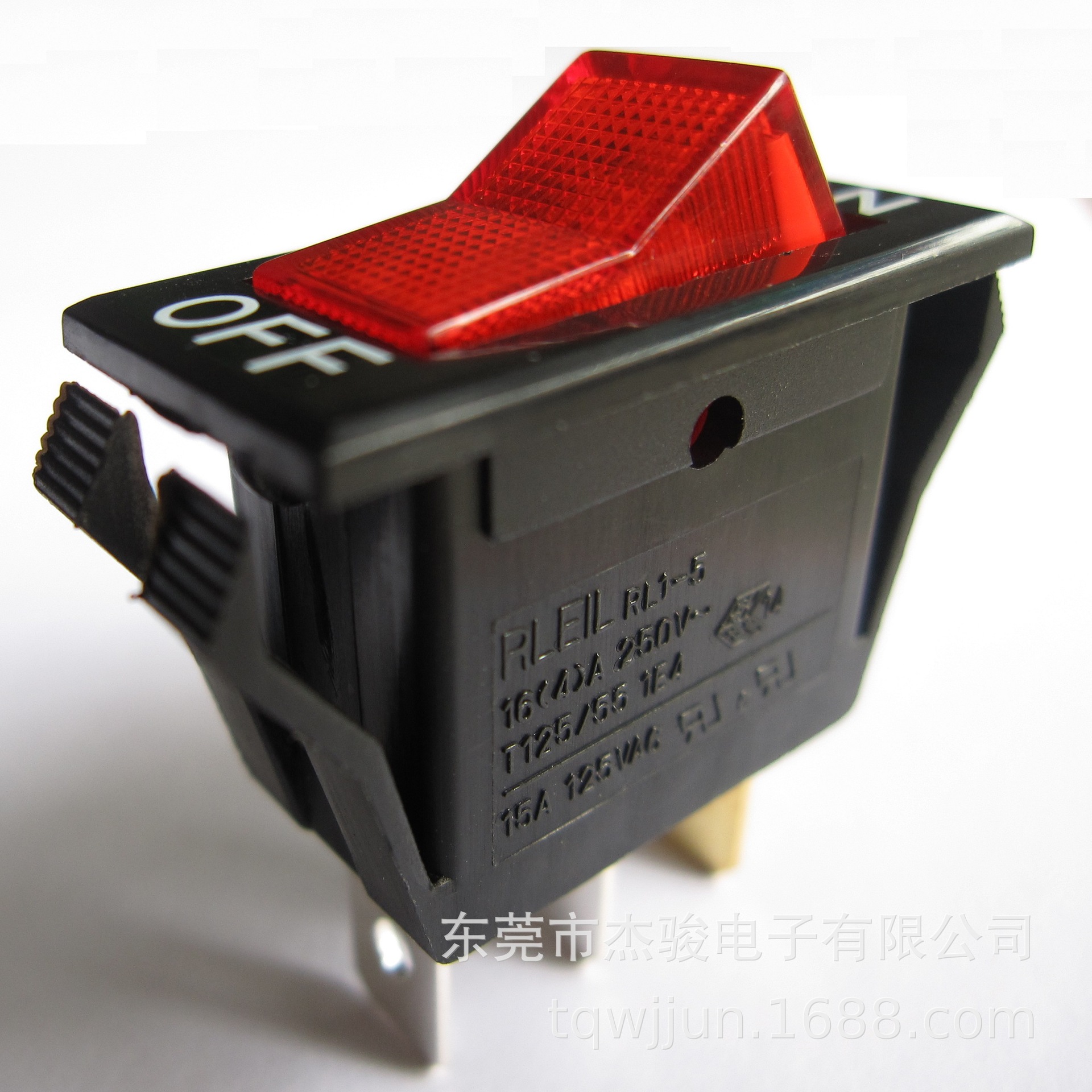 供应RLEIL船型开关 跷板开关RL1-5(X)-11/N-B10-RE/BK-P3