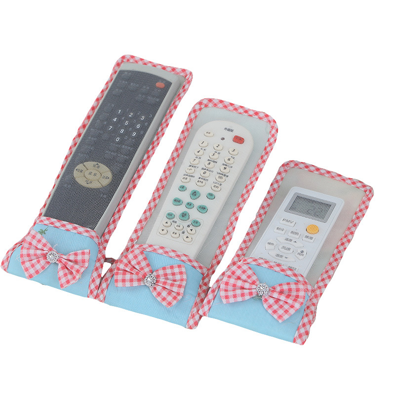 厂家直销批发供应 布艺蕾丝电视空调遥控套防尘罩 梦娜遥控器罩