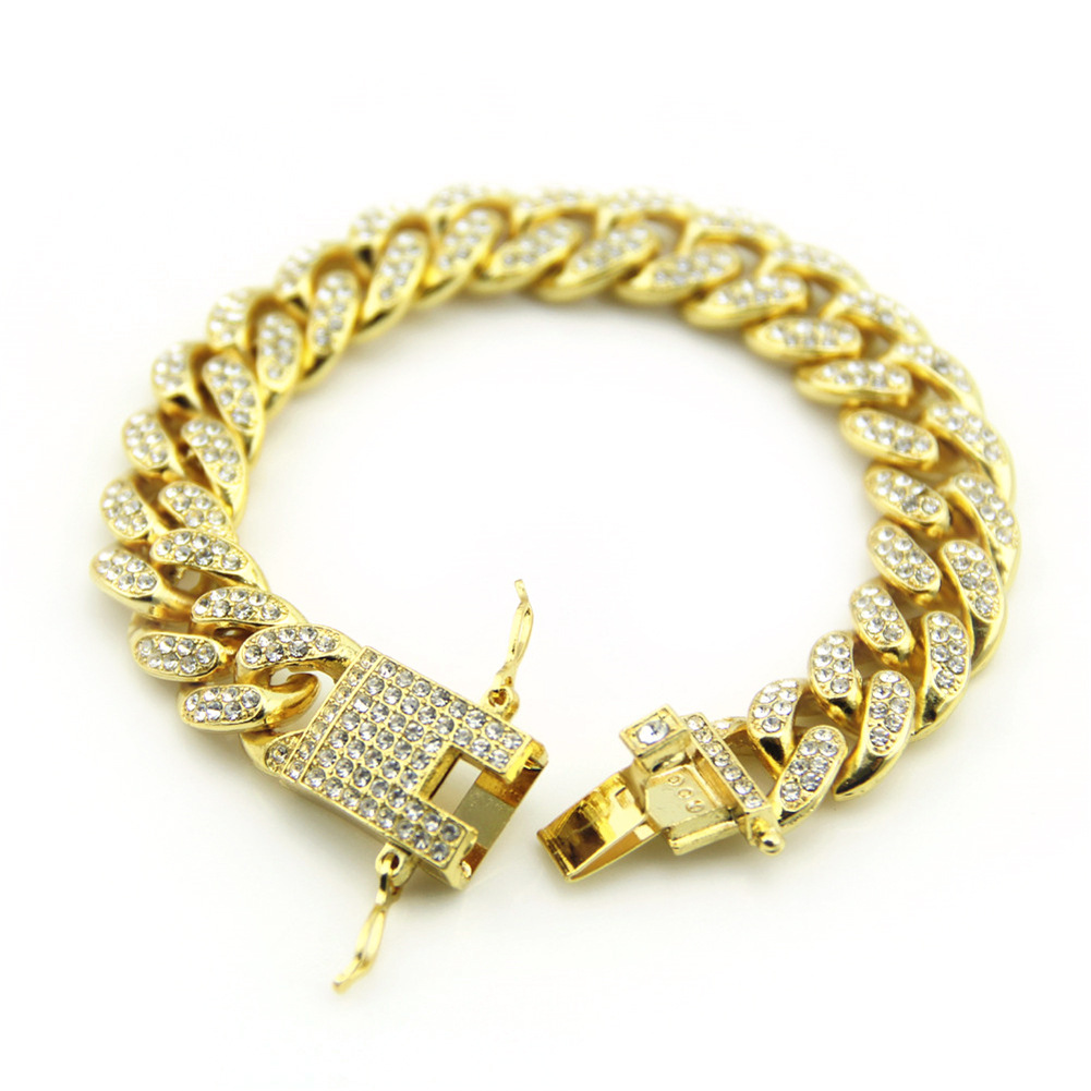 Hip Hop Bracelet Jewelry Full Of Rhinestones Bracelet Fashion Diamond Jewelry display picture 3
