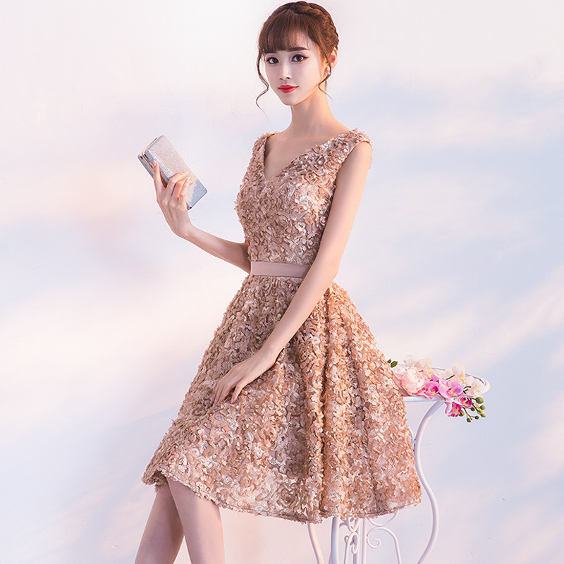 spring short evening dress