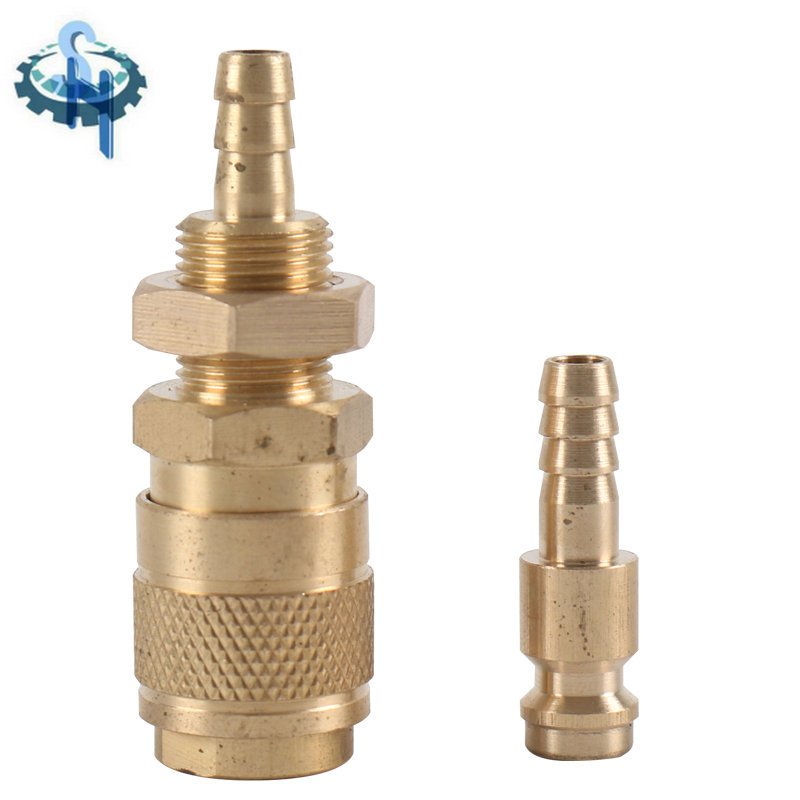 供应焊机专用穿板式快速接头 空气快速接头 螺纹直通接头批发