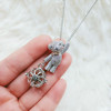 Necklace handmade, aromatherapy, pendant, with little bears