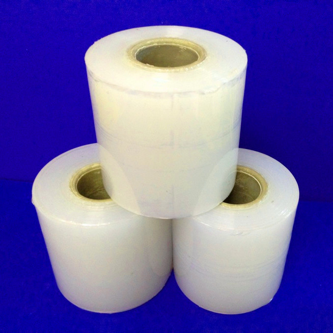 厂家销售 蓝色pe迷你拉伸缠绕膜 家用迷你pe塑料加厚缠绕电线膜