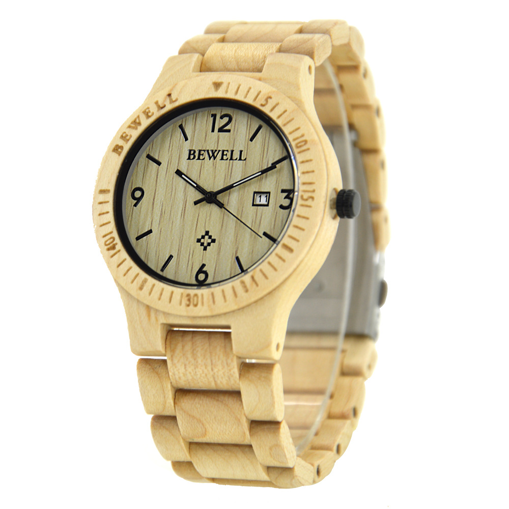 Montre en bois à quartz hommes - Ref 3431824 Image 3