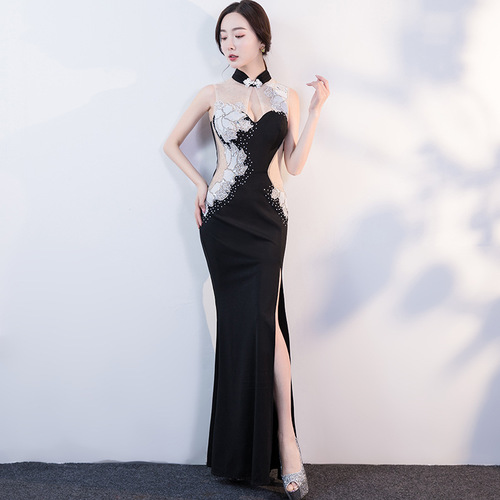 Evening dresses abito da sera Banque Night club Miss long dress night show public relations beauty work dress nightclub evening dress KTV Miss dress