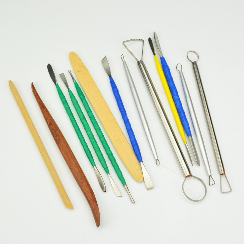 13件套雕塑工具 钢丝刀泥塑刀刮刀 泥塑软陶油泥工艺品手办雕刻