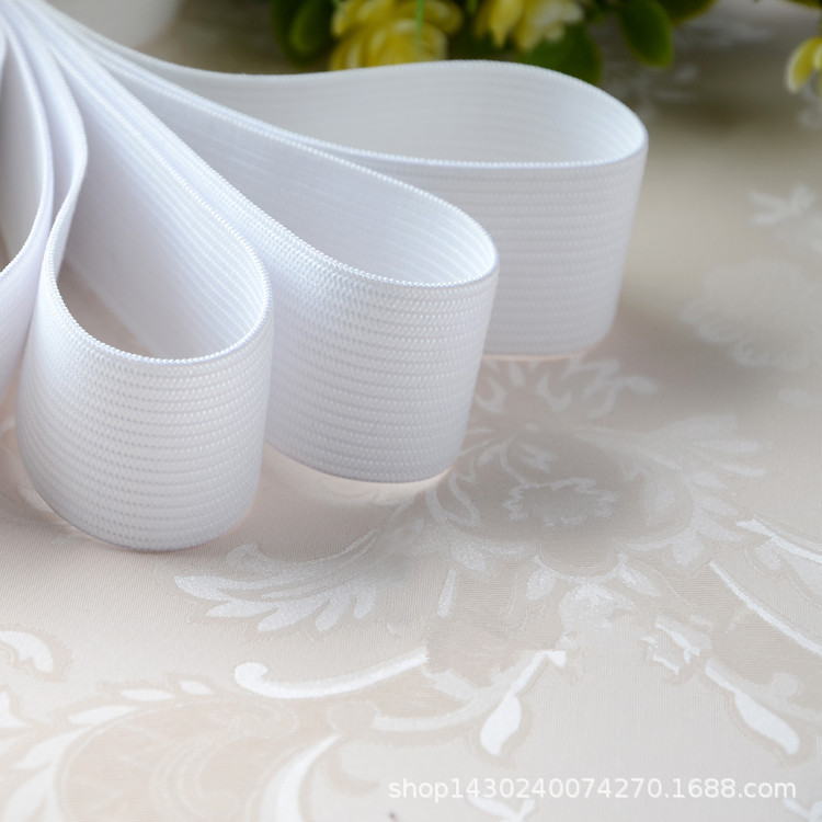 2cm 3cm勾边松紧带扁松紧带 裤腰松紧带内裤松紧带黑白勾边带现货