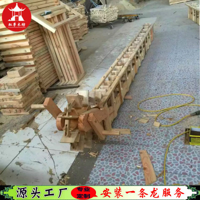 Scenic spot Carbonize Anticorrosive wood large windmill Foot Hand shake Human solid wood Flowing water Foot Keel Waterwheel