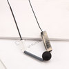 Fashionable asymmetrical wooden long necklace, universal sweater, accessory, simple and elegant design