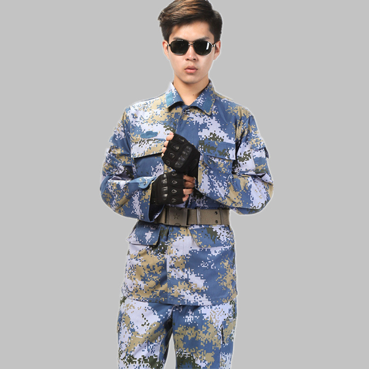 男士夏季正品海洋数码迷彩服套装特种兵户外作训服装批发