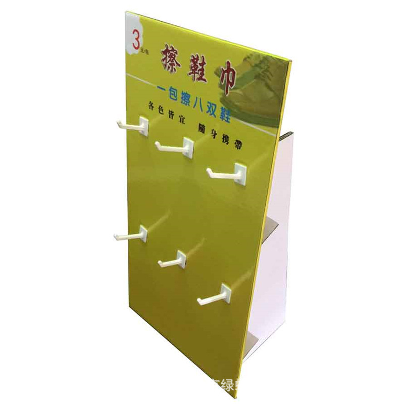 工厂定制 纸质展示架/桌面简易收银小台架/超市柜台挂钩促销架