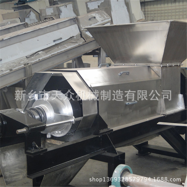 餐厨垃圾脱水设备 大骨头粉碎机 菜市场蔬菜垃圾脱水双螺旋压榨机