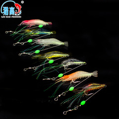 獵高 路亞軟餌仿生仕掛蝦 夜釣蝦餌鋼絲大蝦假餌夜光魚餌大蝦軟餌