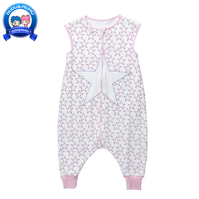 春秋冬女孩防踢被儿童分腿睡袋双层纯棉睡袋婴儿学步袋抱毯代发|ru