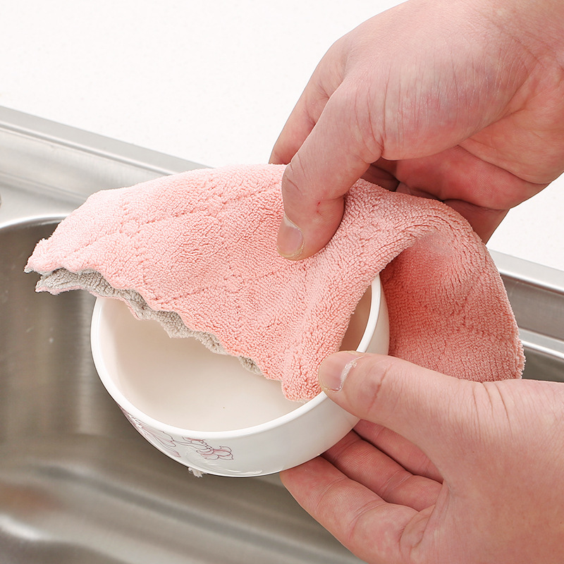 Kitchen rags absorb water, do not shed hair, thicken housework, clean